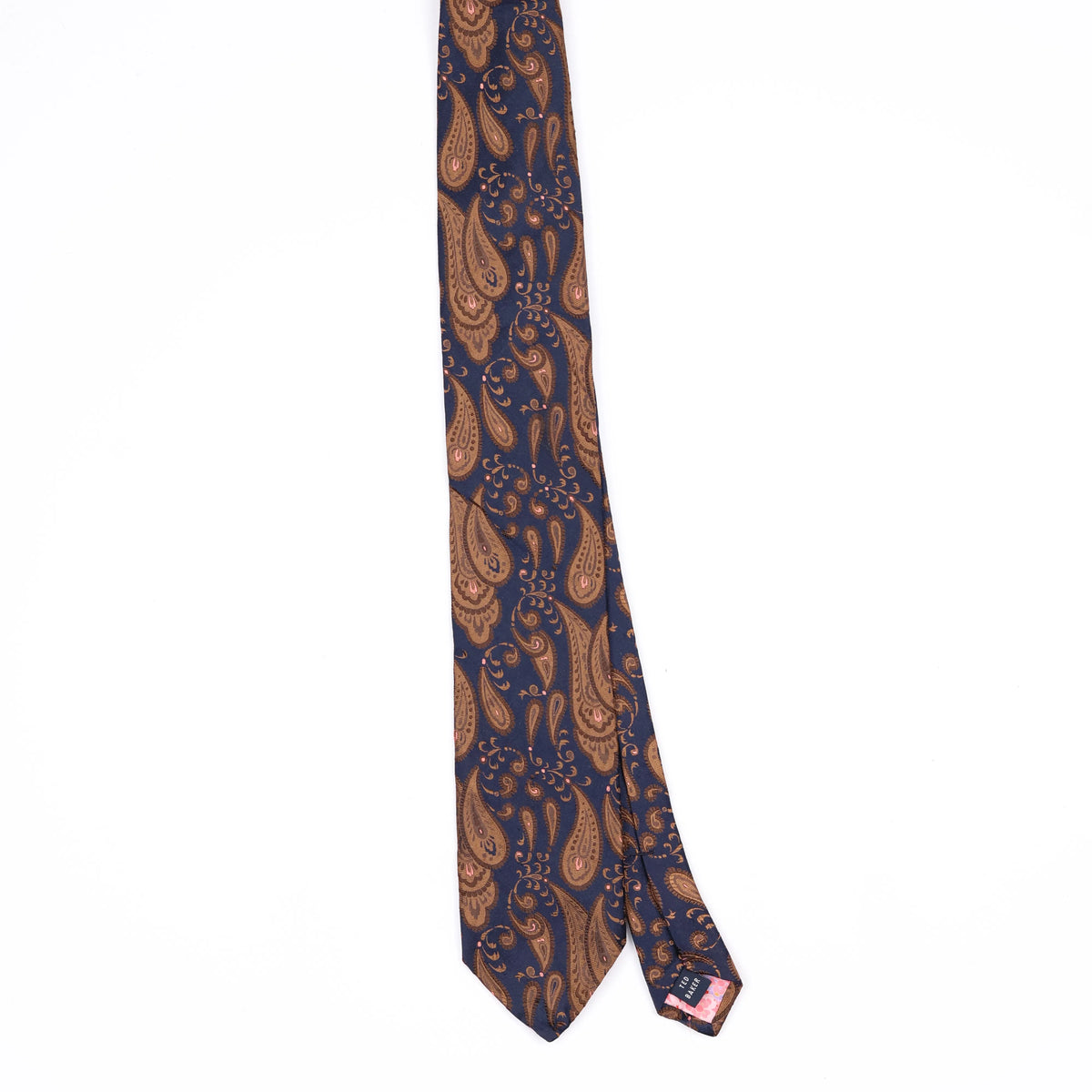 Front Front of Vintage 1990's Ted Baker Paisley Patterned Tie