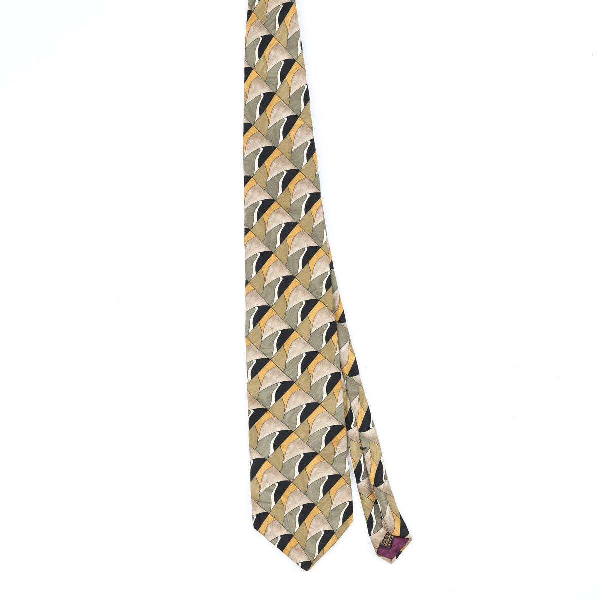Front Front of Vintage 1990's Geometric Patterned Tie