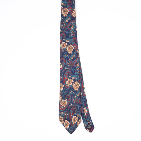 Front Front of Vintage 1990's Floral Patterned Tie