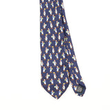 Front Front Detail of Vintage 1990's Tie Rack Beaufort Animal Print Patterned Tie