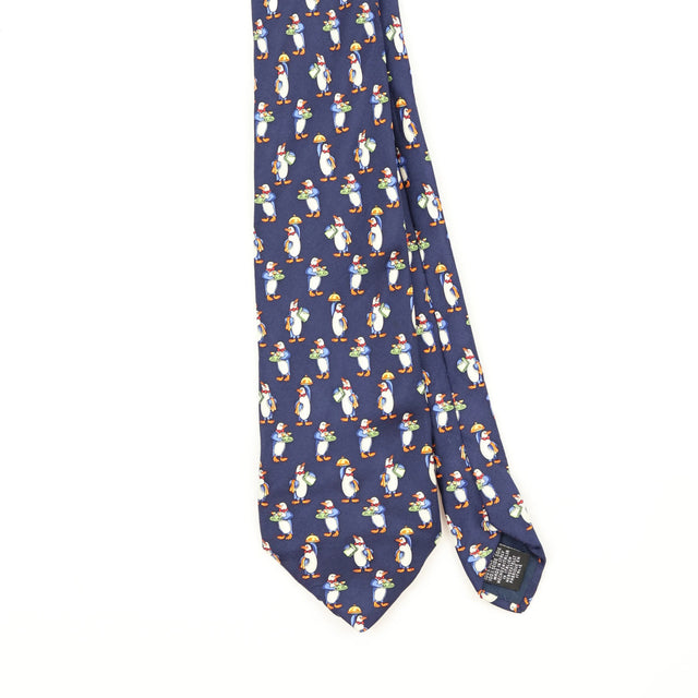 Front Front Detail of Vintage 1990's Tie Rack Beaufort Animal Print Patterned Tie
