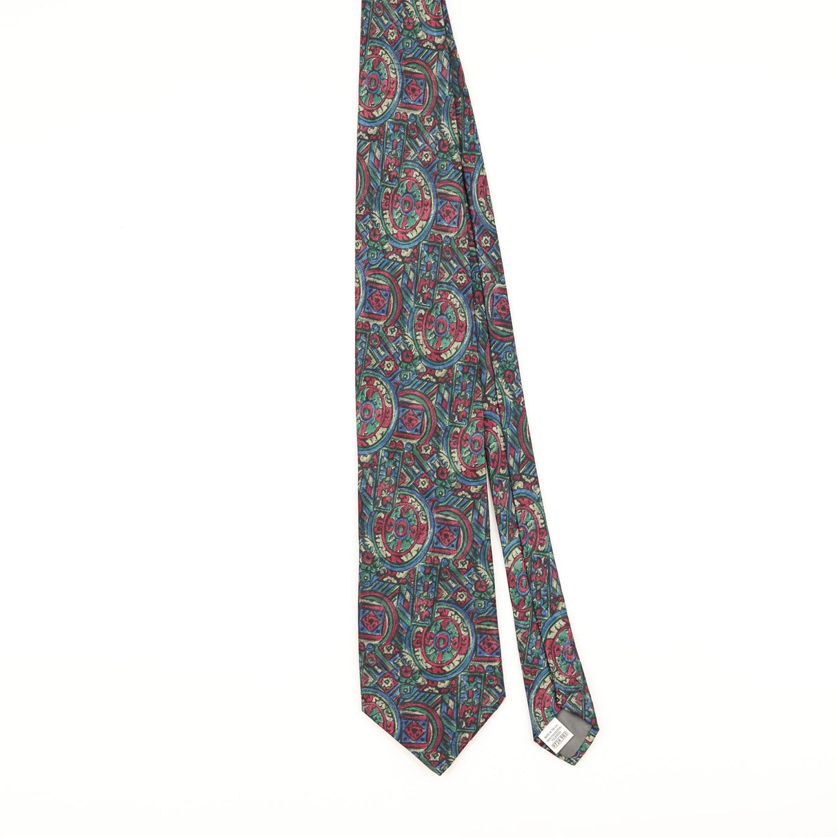 Front of Vintage 1990's Abstract Patterned Tie