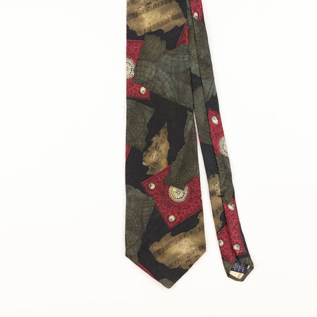 Front Detail of Vintage 1990's Abstract Patterned Tie