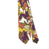 Front Front Detail of Vintage 1990's Floral Patterned Tie