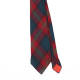 Front Front Detail of Vintage 1980's Tartan Plaids & Checks Patterned Tie