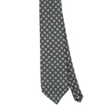 Front Front Detail of Vintage 1990's Foulard Geometric Patterned Tie