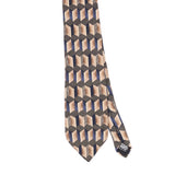 Front Front Detail of Vintage 1990's Haggar Geometric Patterned Tie