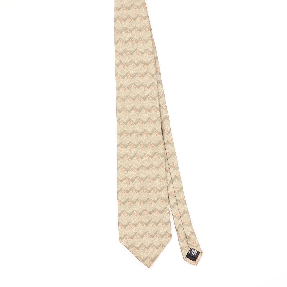 Front Front of Vintage J.Ferrar Geometric Patterned Tie