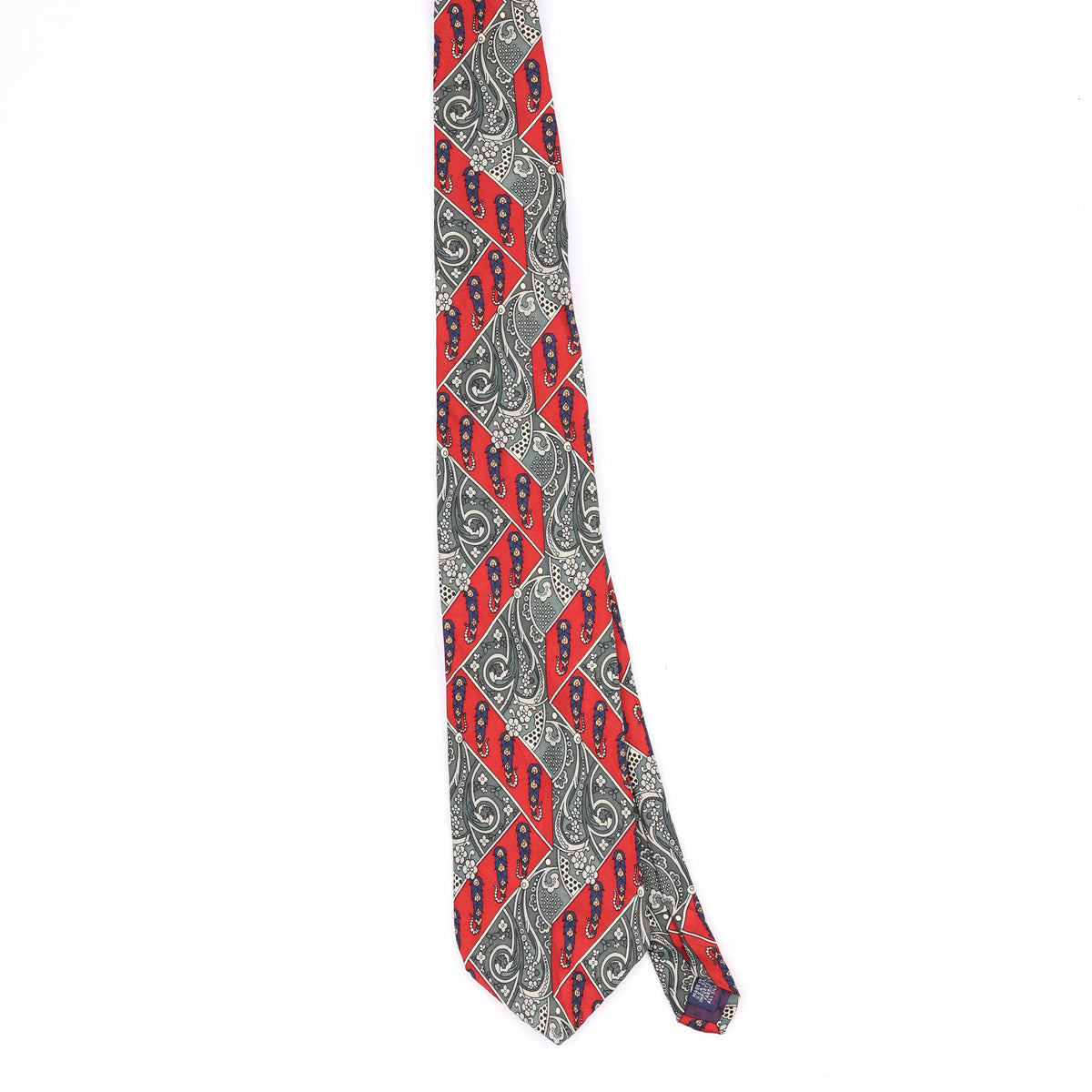 Front Front of Vintage 1990's Paisley Patterned Tie