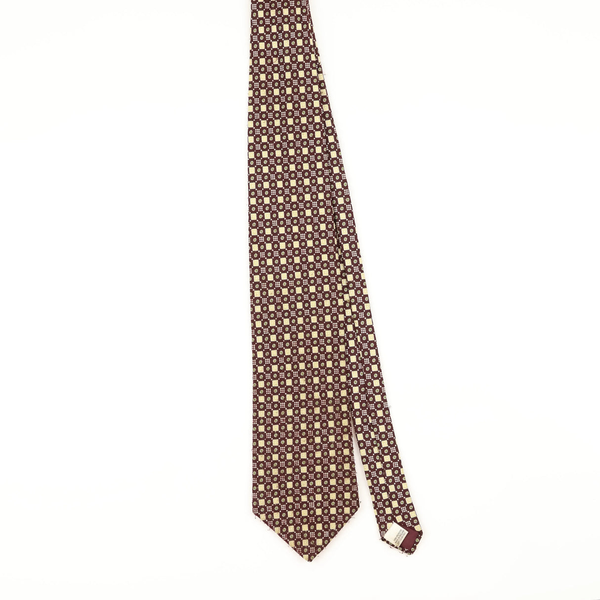 Front of Vintage 1990's Geometric Patterned Tie