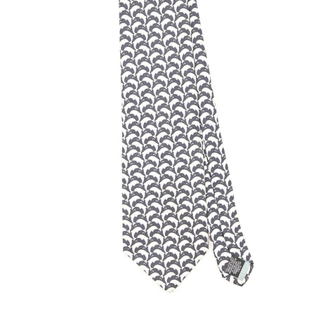Front Front Detail of Vintage 1990's Tie Rack Beaufort Geometric Patterned Tie