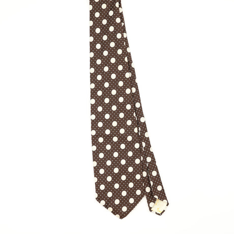Front Front of Vintage 1980's Polka Dot Patterned Tie
