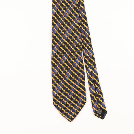 Front Detail of Vintage 1990's Geometric Patterned Tie