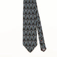 Front Detail of Vintage 1990's Zylos Geometric Patterned Tie