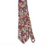 Front Front Detail of Vintage 1990's Floral Patterned Tie