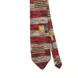 Front Detail of Vintage 1990's Striped Patterned Tie