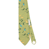 Front Front Detail of Vintage 1980's Geometric Patterned Tie