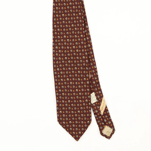 Front Front Detail of Vintage 1990's Joseph Aboud Geometric Patterned Tie