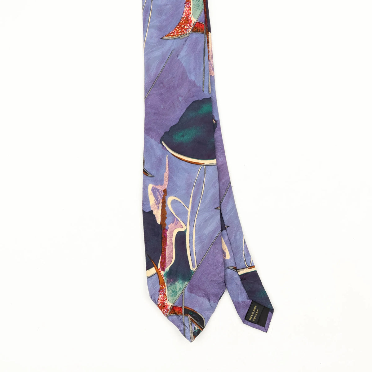 Front Front Detail of Vintage 1990's Abstract Patterned Tie