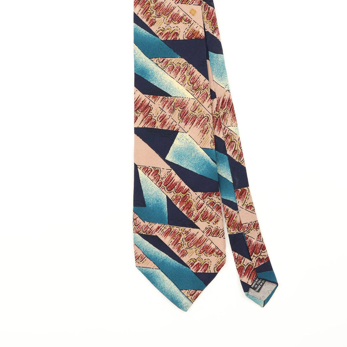 Front Detail of Vintage 1990's Christian Dior Abstract Patterned Tie