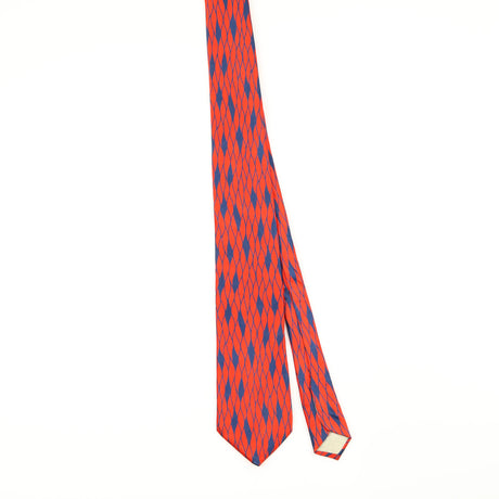 Front of Vintage 1990's Hardy Amies Geometric Patterned Tie