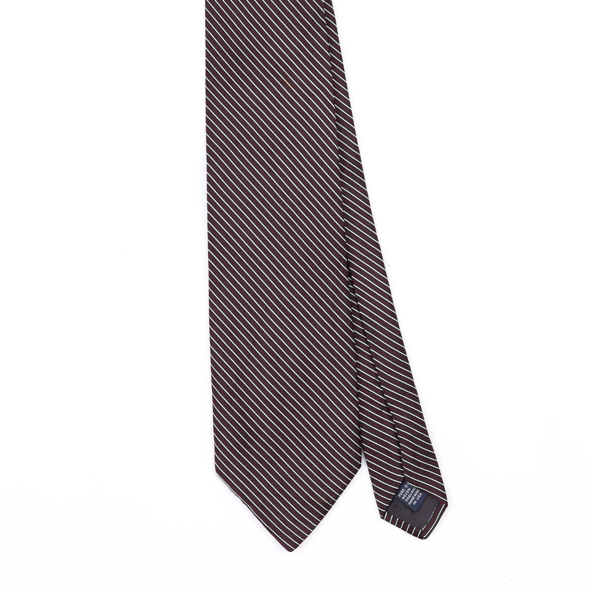 Front Front Detail of Vintage 1990's Brooks Brothers Striped Patterned Tie