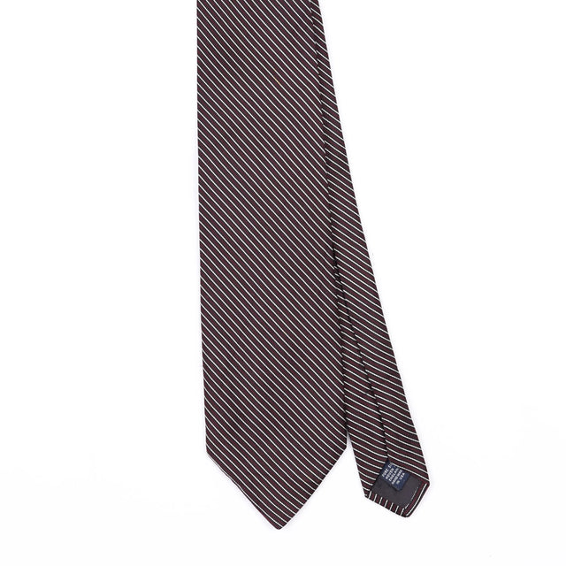 Front Front Detail of Vintage 1990's Brooks Brothers Striped Patterned Tie