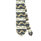 Front Front Detail of Vintage 1990's Geometric Patterned Tie