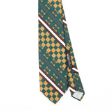 Front Front Detail of Vintage 1980's Geometric Patterned Tie