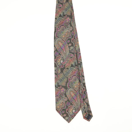 Front Front of Vintage Paisley Patterned Tie