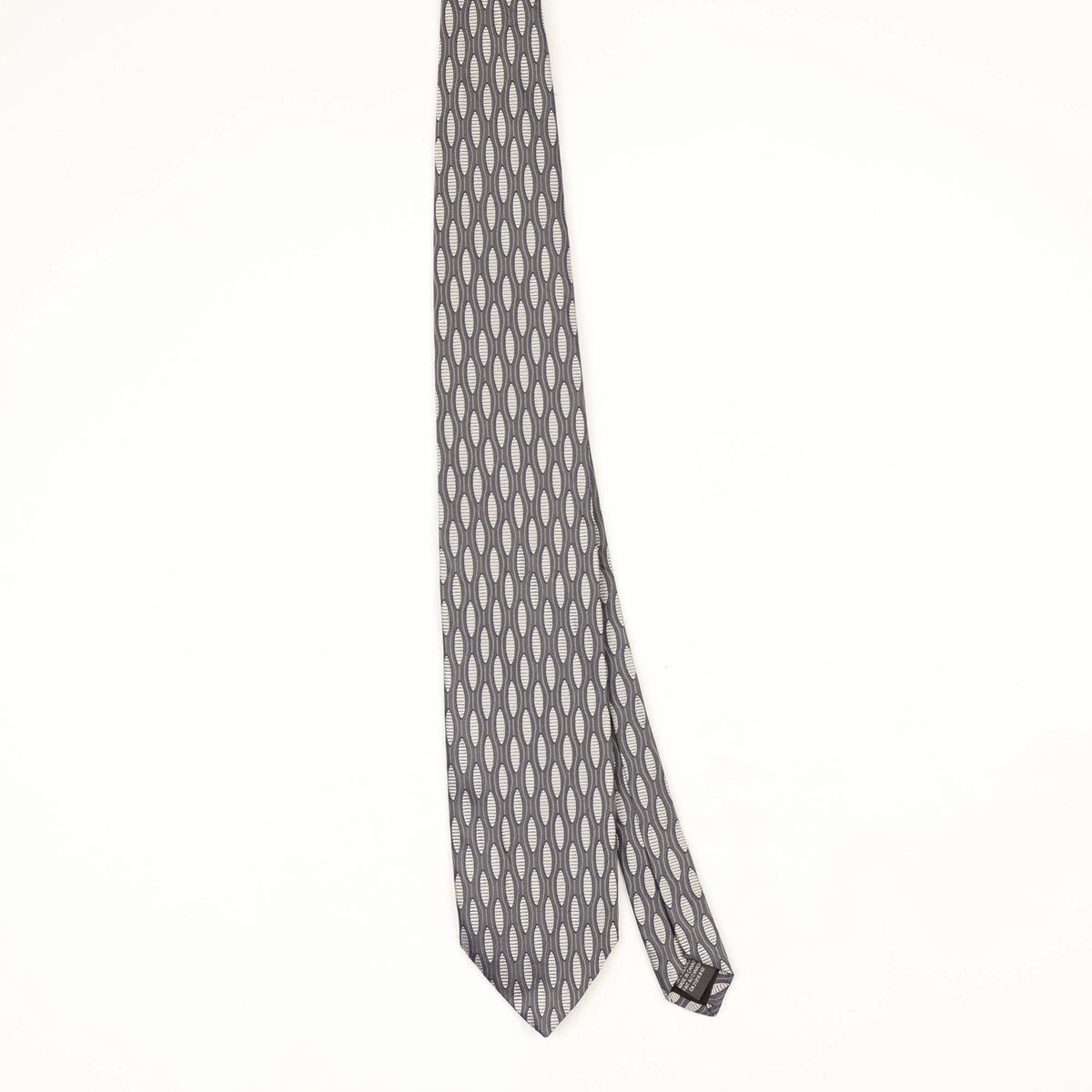 Front Front of Vintage 1990's Ovals Geometric Patterned Tie