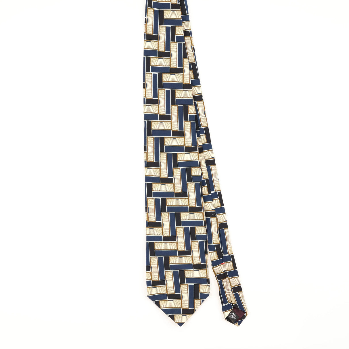 Front of Vintage 1990's Zylos Geometric Patterned Tie