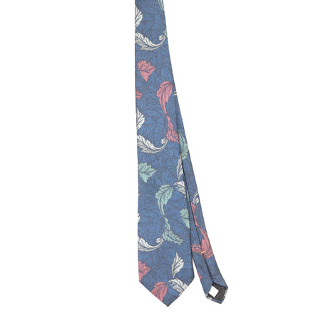 Front Front of Vintage 1990's Oscar De La Renta Floral Patterned Tie
