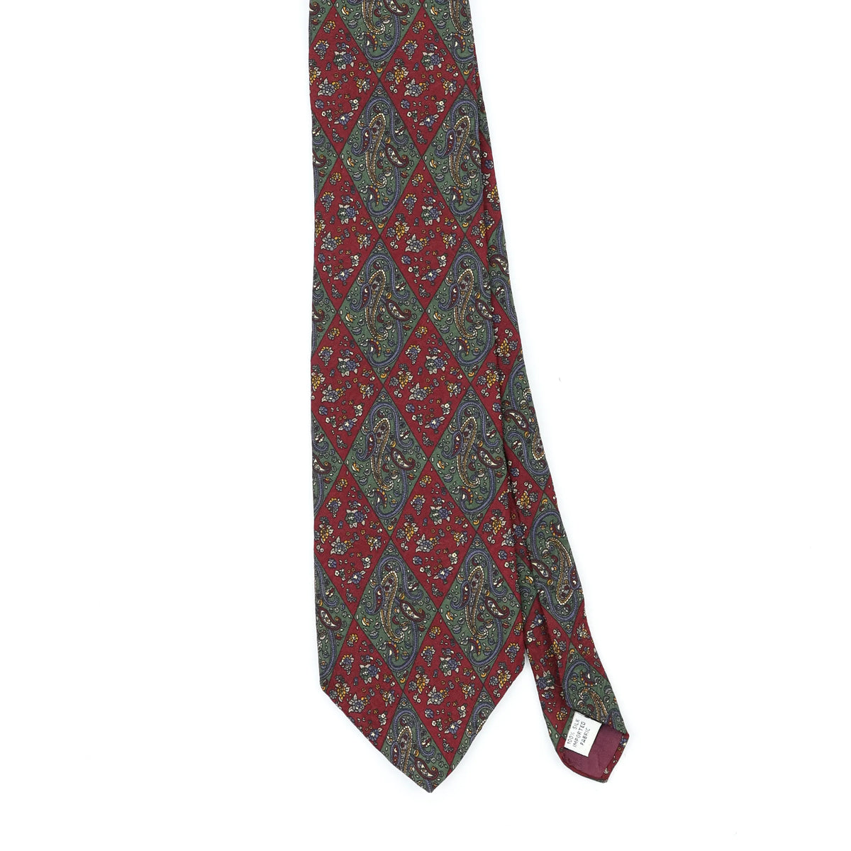 Front Front Detail of Vintage 1990's Gant Paisley Patterned Tie