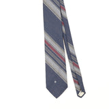 Front Front Detail of Vintage 1980's Pierre Cardin Striped Patterned Tie