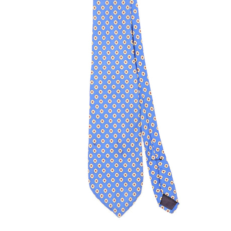 Front Front Detail of Vintage 1990's Ralph Lauren Flower Polka Dot Patterned Tie
