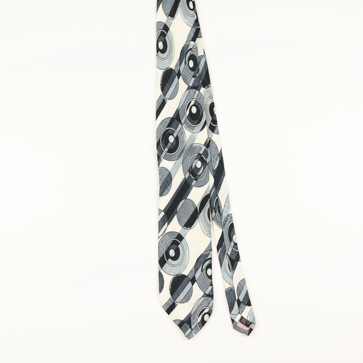 Front of Vintage 1990's Pierre Balmain Geometric Patterned Tie