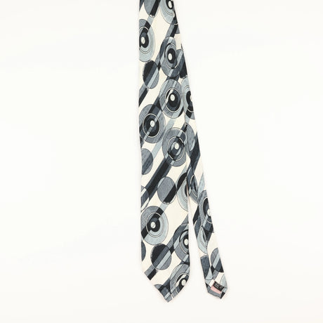 Front of Vintage 1990's Pierre Balmain Geometric Patterned Tie