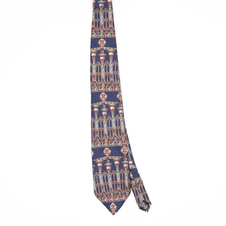 Front Front of Vintage Bill Blass Geometric Patterned Tie