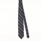 Front of Vintage Lanvin Repp Striped Patterned Tie