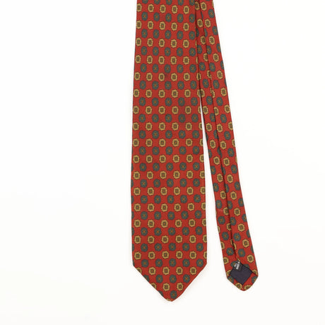 Front Detail of Vintage J. Press Geometric Patterned Tie