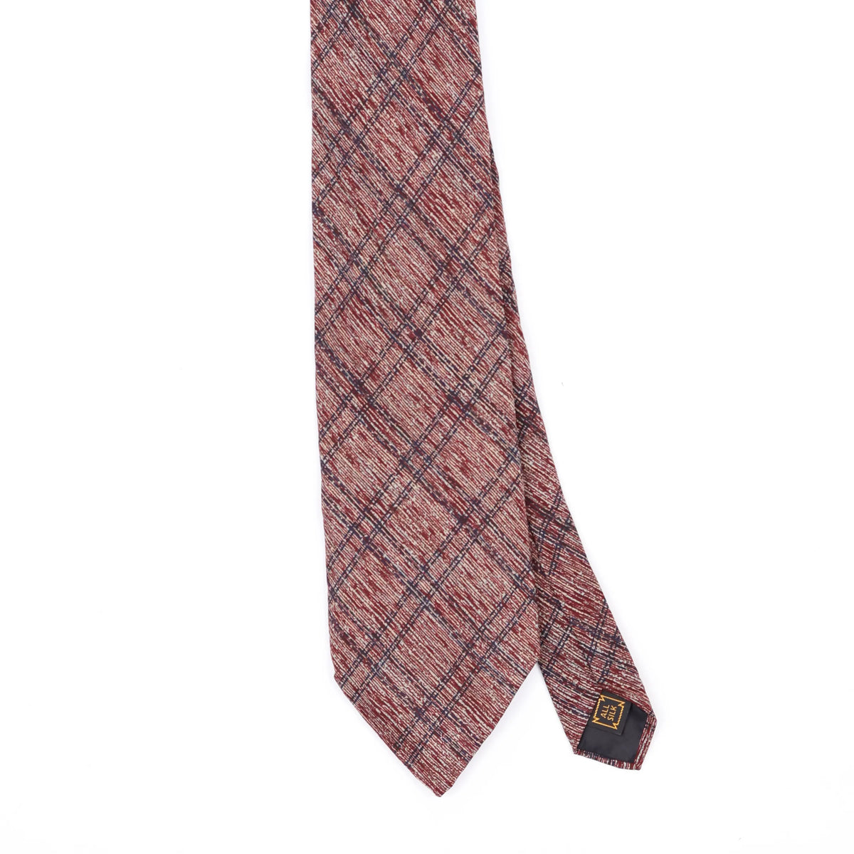 Front Front Detail of Vintage 1990's Plaids & Checks Patterned Tie