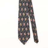 Front Detail of Vintage 1990's Robert Talbott Geometric Patterned Tie
