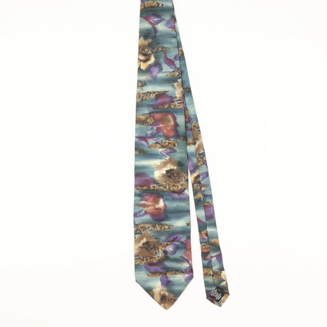 Front of Vintage 1990's Bill Blass Abstract Patterned Tie
