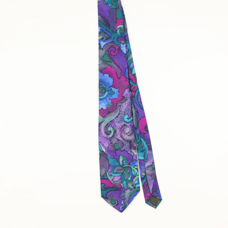 Front of Vintage 1980's Abstract Patterned Tie