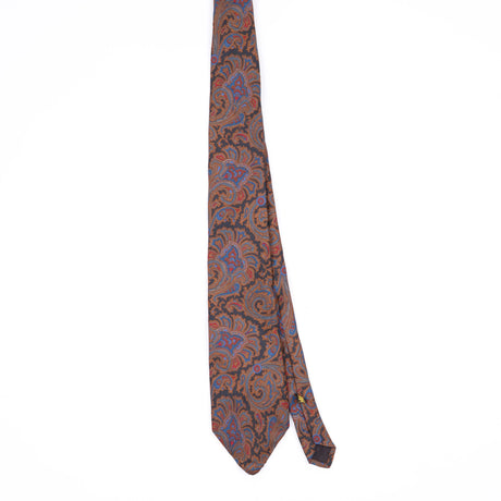 Front Front of Vintage 1990's John Ashford Paisley Patterned Tie