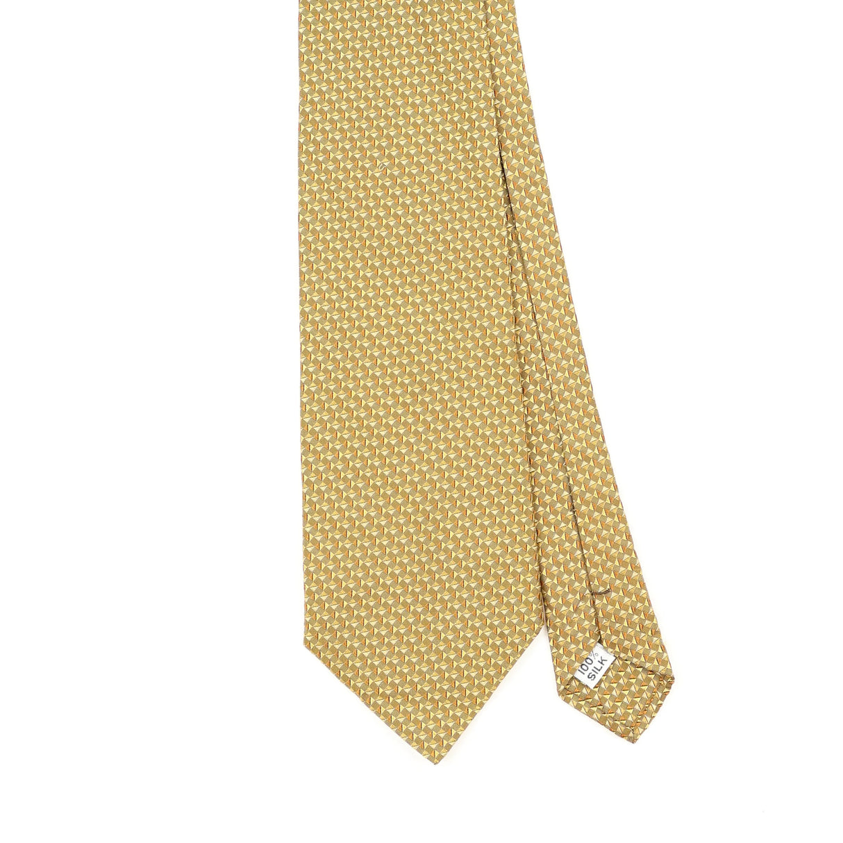 Front Front Detail of Vintage 1980's Geometric Patterned Tie