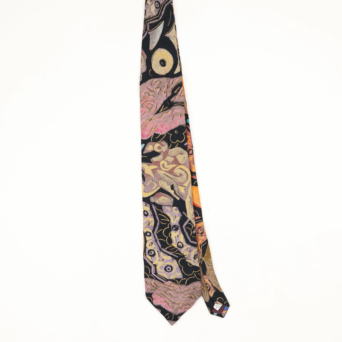 Front Front of Vintage 1990's Abstract Patterned Tie