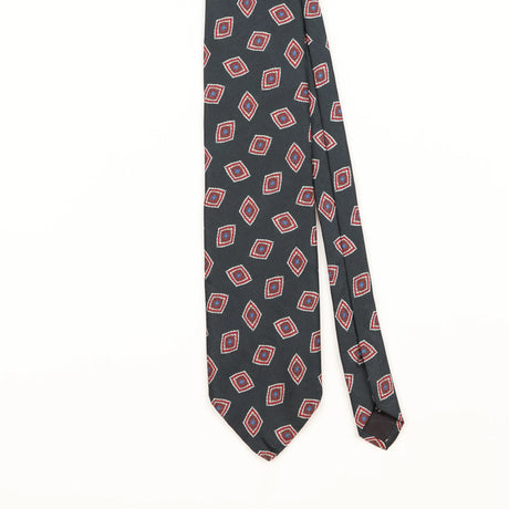 Front Detail of Vintage 1990's Geometric Patterned Tie