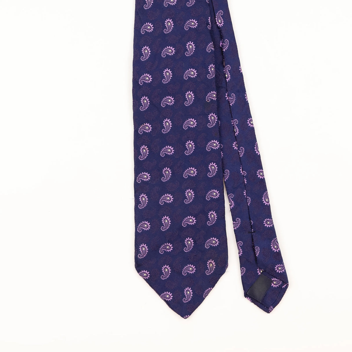 Front Detail of Vintage 1990's Brooks Brothers Paisley Patterned Tie